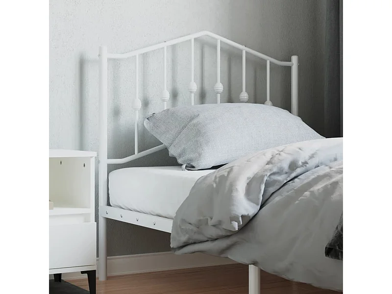 Mueble cabecero | Cabezal de cama | Cabecero de metal blanco 90 cm