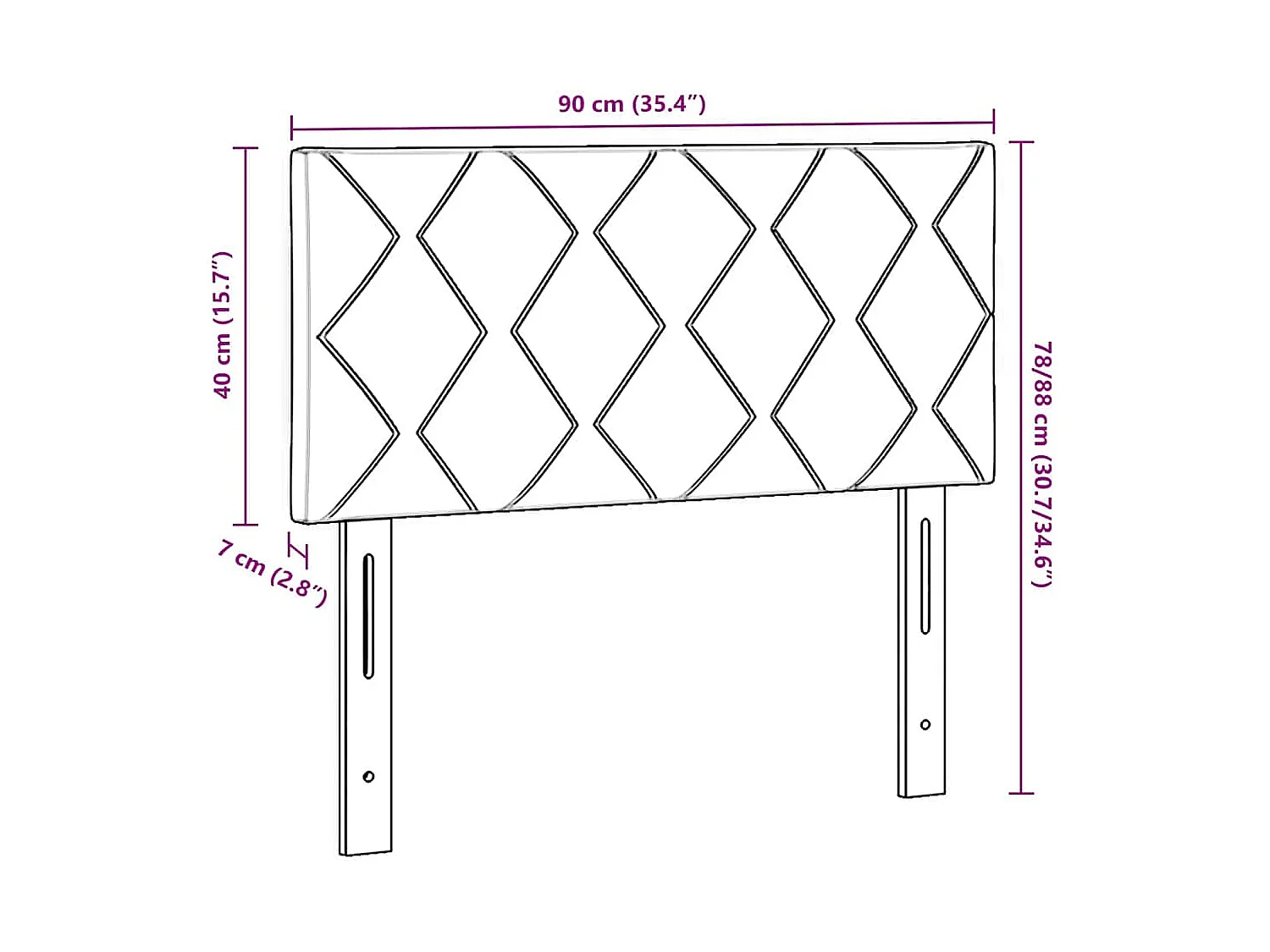 Mueble cabecero | Cabecero | Cabezal de cama Montaje en la pared Verde oscuro 90 cm Terciopelo