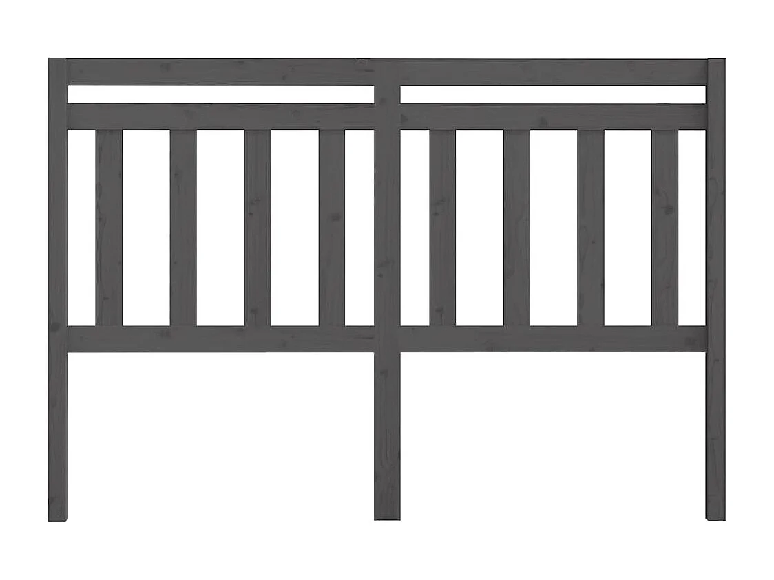 Cabecero de Cama | Cabezal de cama | Mueble de cabecero madera maciza de pino gris 166x4x100 cm