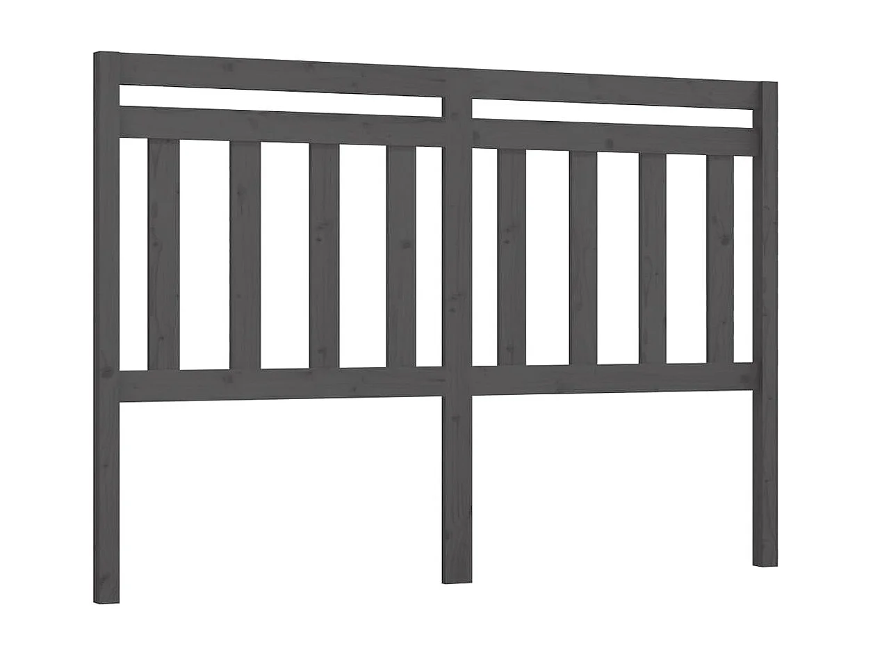 Hoofdbord | Hoofdeinde 166x4x100 cm massief grenenhout grijs