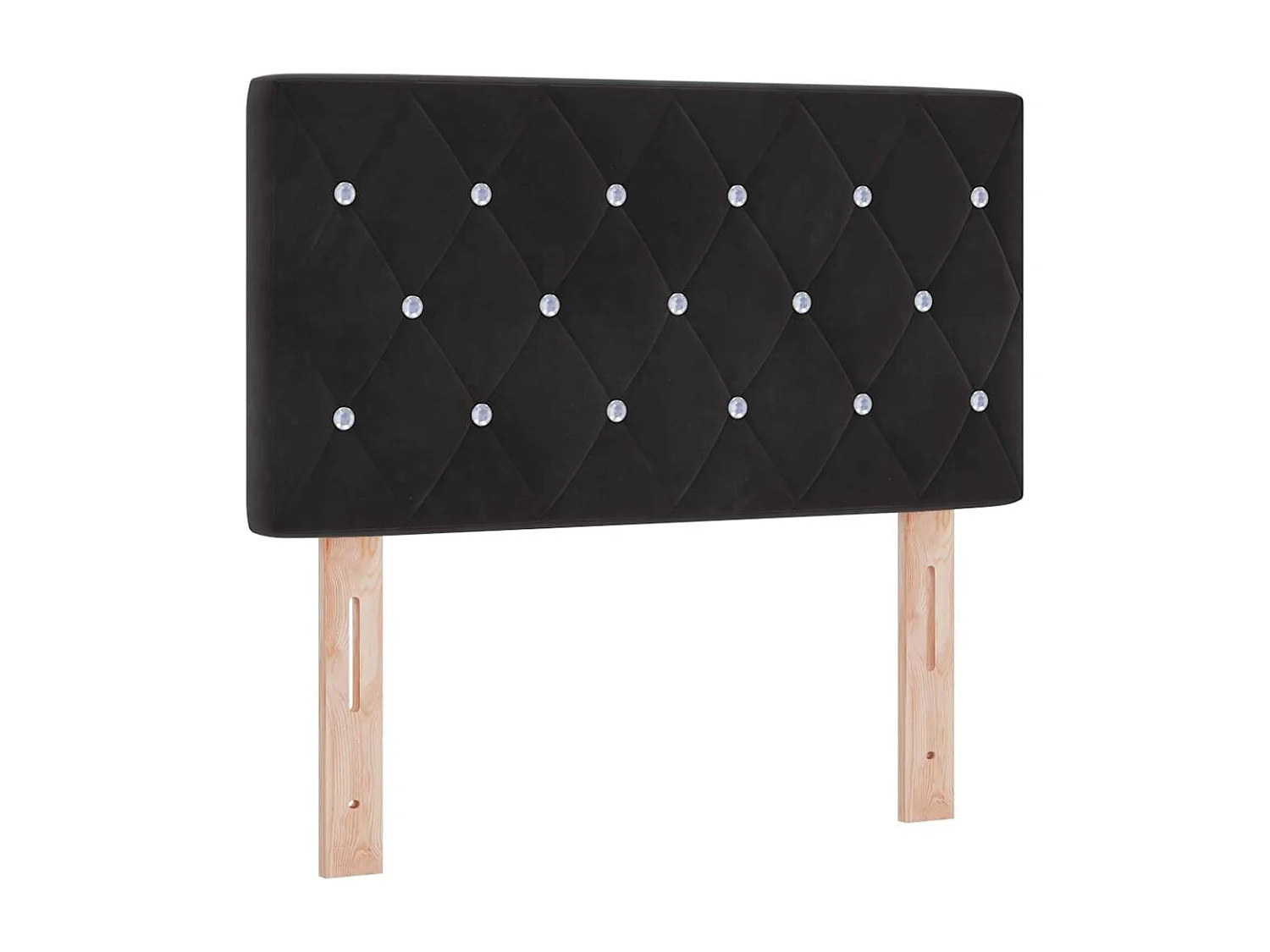 Tête de Lit | Panneau de tête pour lit Moderne LED avec des lumières à LED Noir 80 cm Velours