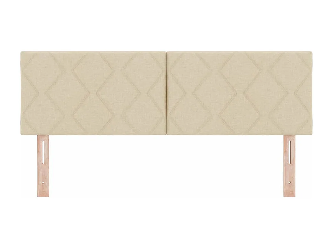 Tête de Lit | Panneau de tête pour lit Moderne en Tissu Geometric Manuel Crème 160 cm tissu