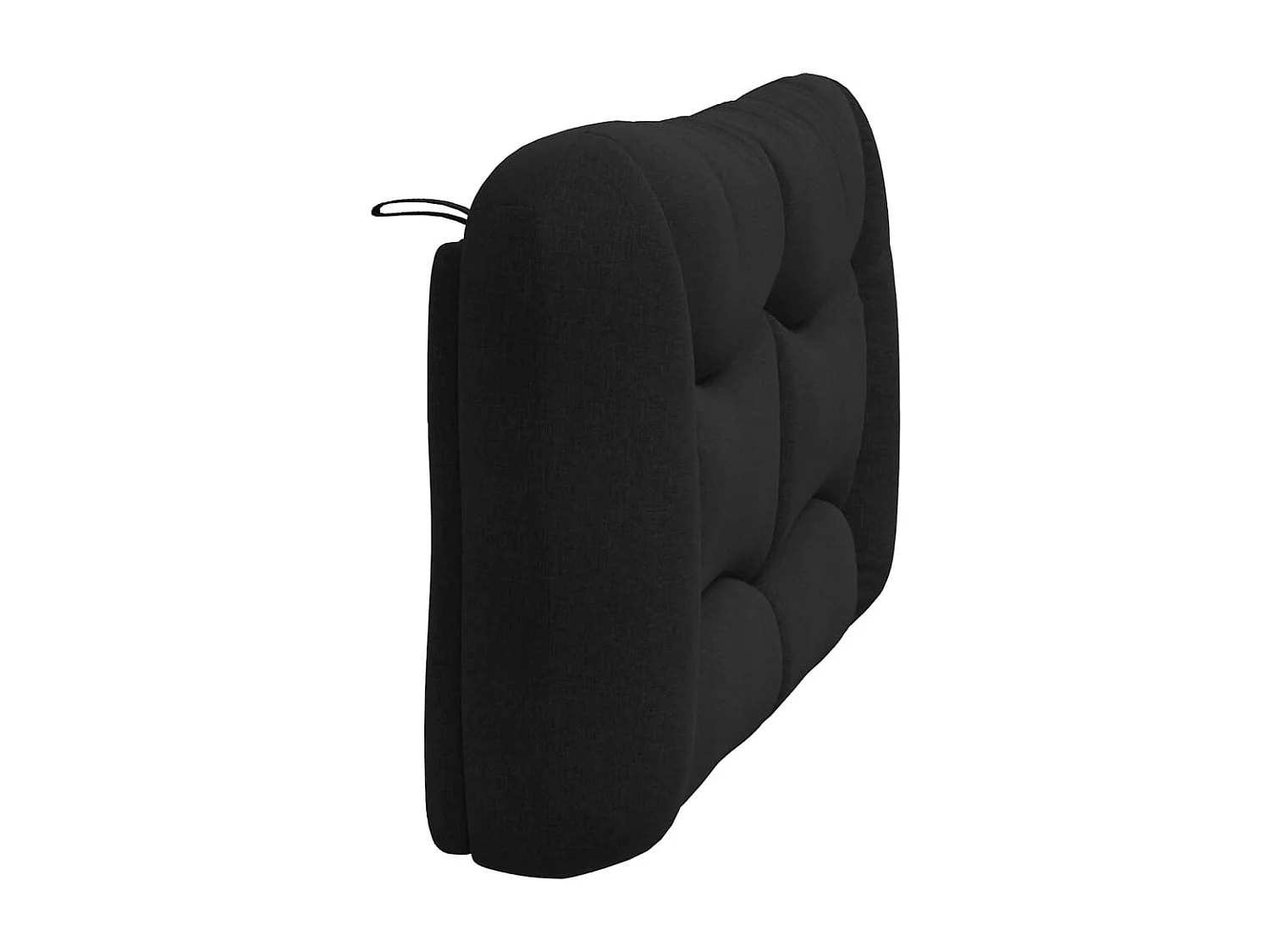 Cabecero de Cama | Cabezal de cama | Mueble de cabecero acolchado Hvar tela negro 140 cm