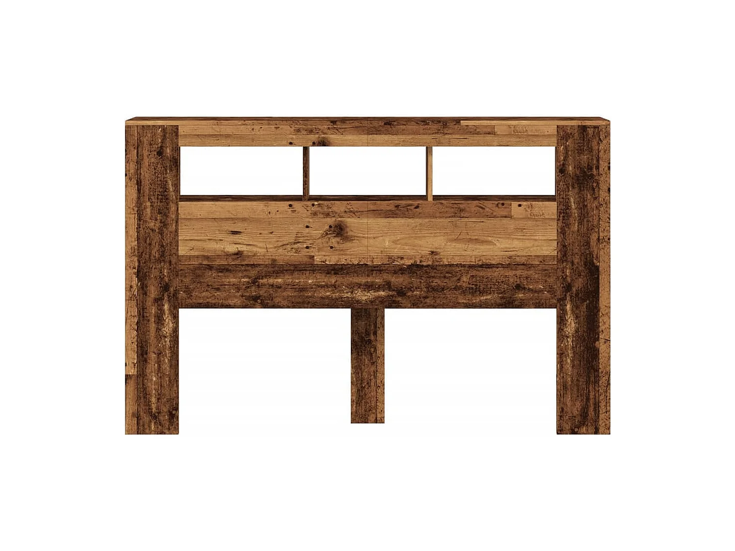 Tête de Lit | Panneau de tête pour lit Moderne à LED vieux bois 160x18,5x103,5cm bois d'ingénierie