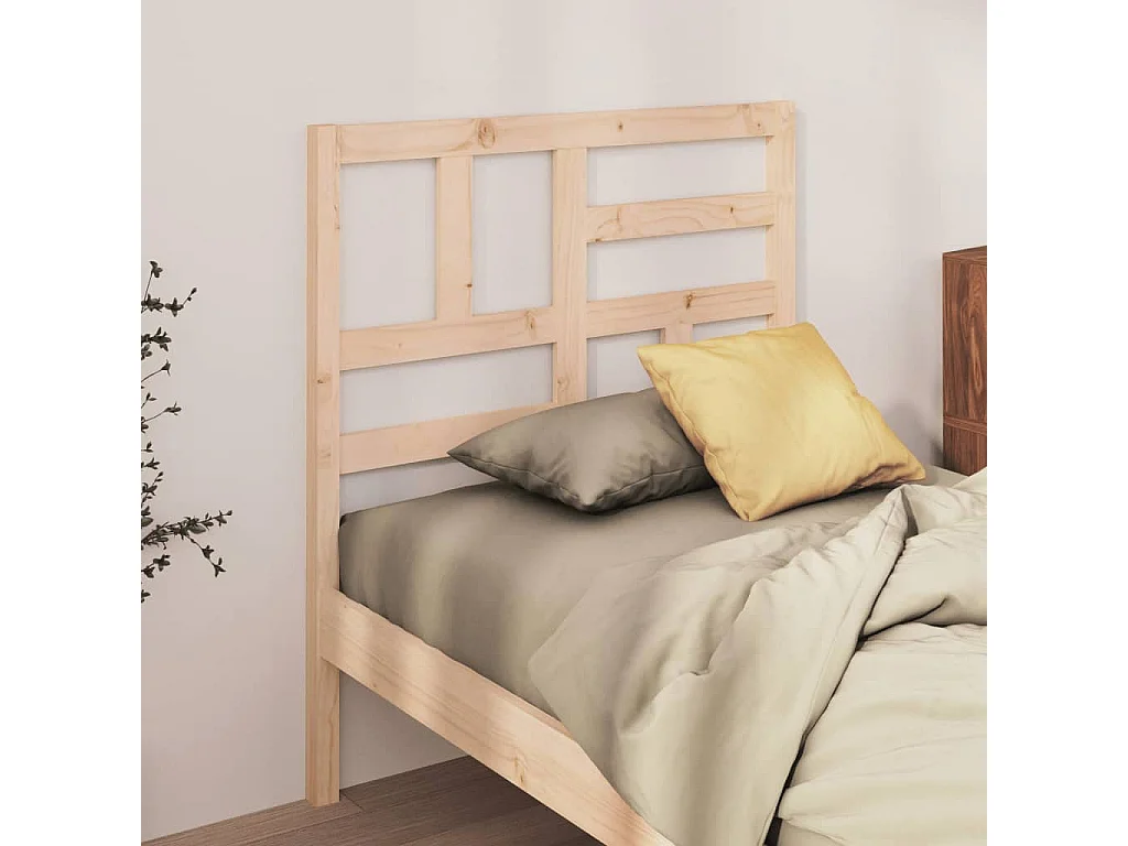 Tête de Lit | Panneau de tête pour lit Moderne 96x4x104 cm Bois massif de pin
