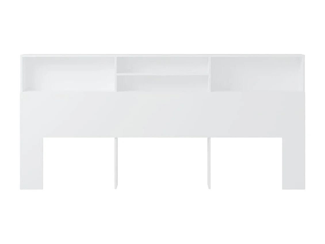 Tête de Lit avec rangement | Armoire de tête de lit Blanc 220x19x103,5 cm