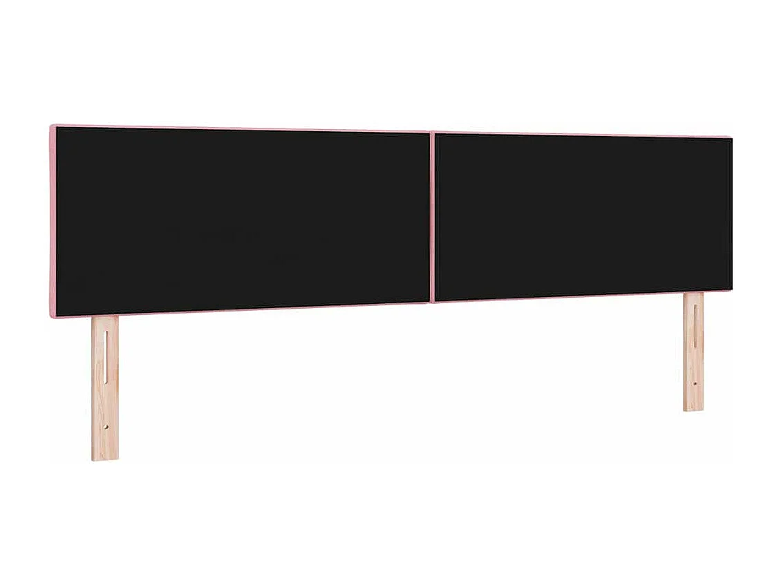 Mueble cabecero | Cabecero | Cabezal de cama LED con luces de tiras LED Rosa 180 cm Terciopelo