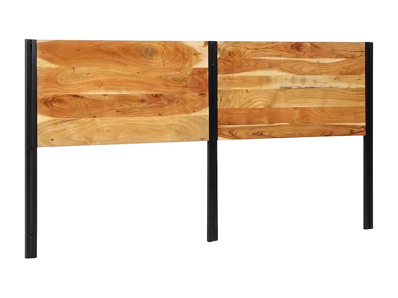 Tête de Lit | Panneau de tête pour lit Moderne 200 cm bois massif d'acacia et fer