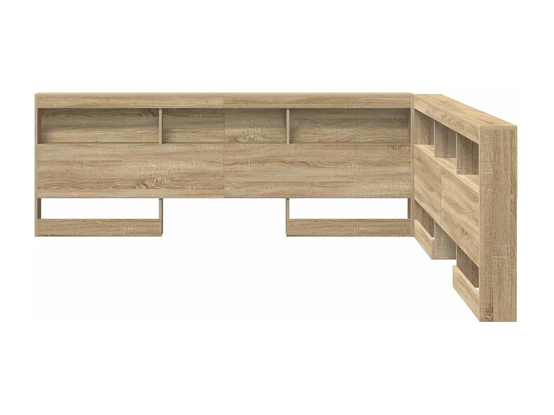 Tête de Lit de rangement | Panneau de tête pour lit Chêne sonoma 200 cm Bois d'ingénierie