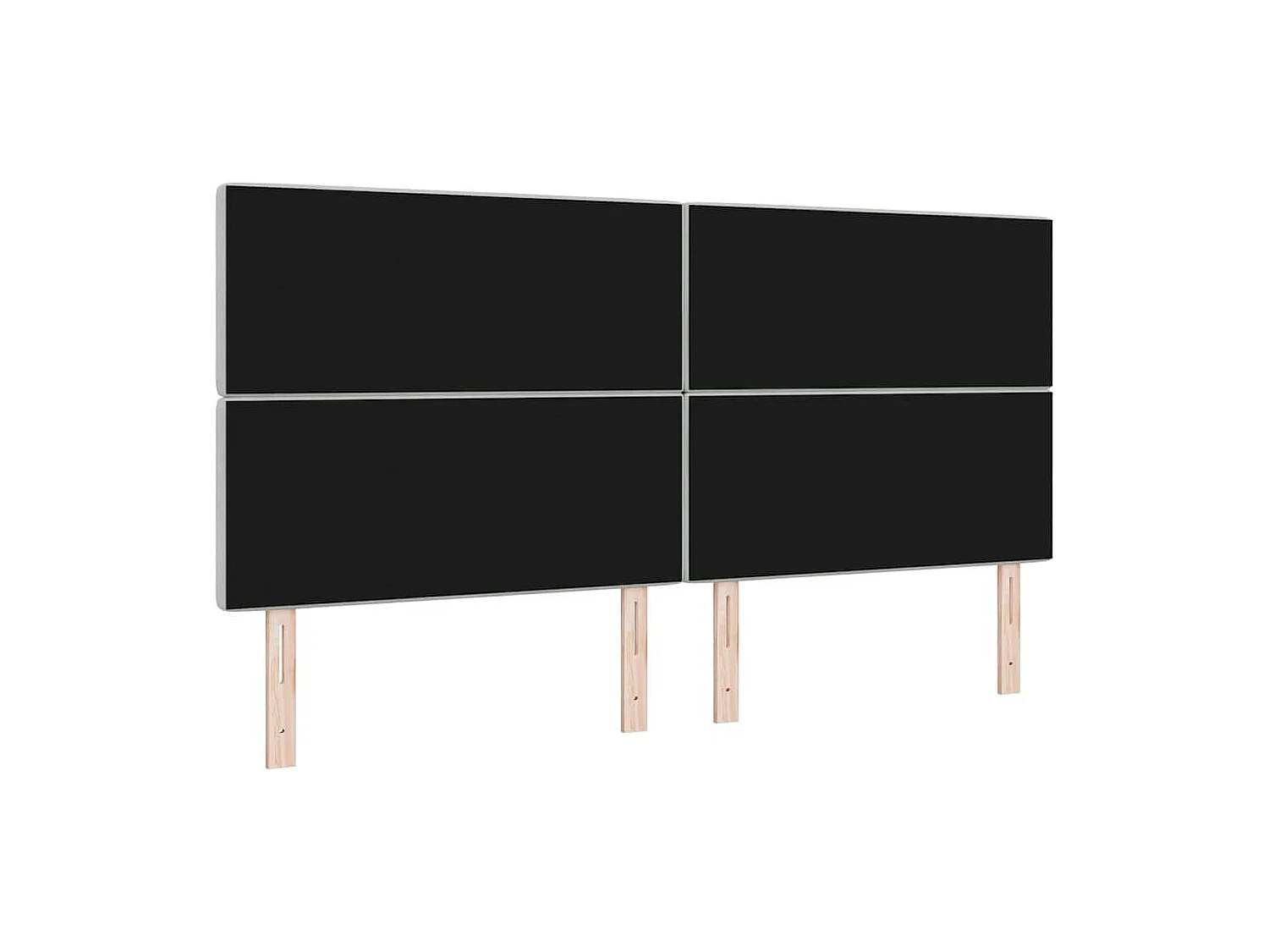 Mueble cabecero | Cabezal de cama | Cabecero de Terciopelo Argyle Gris claro 200 cm Terciopelo