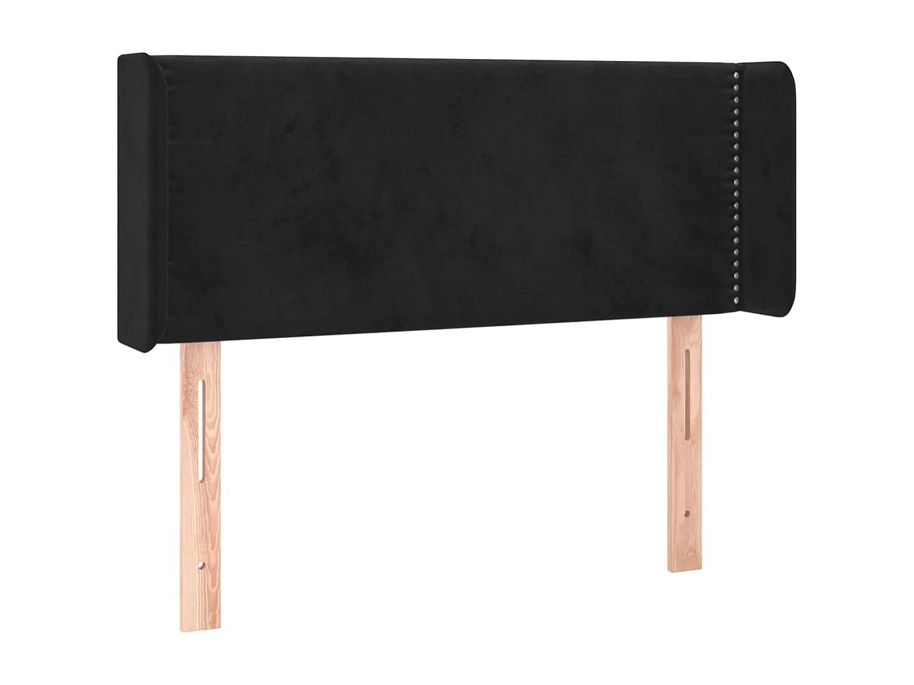 Hoofdbord | Hoofdeinde LED 103x16x78/88 cm fluweel zwart