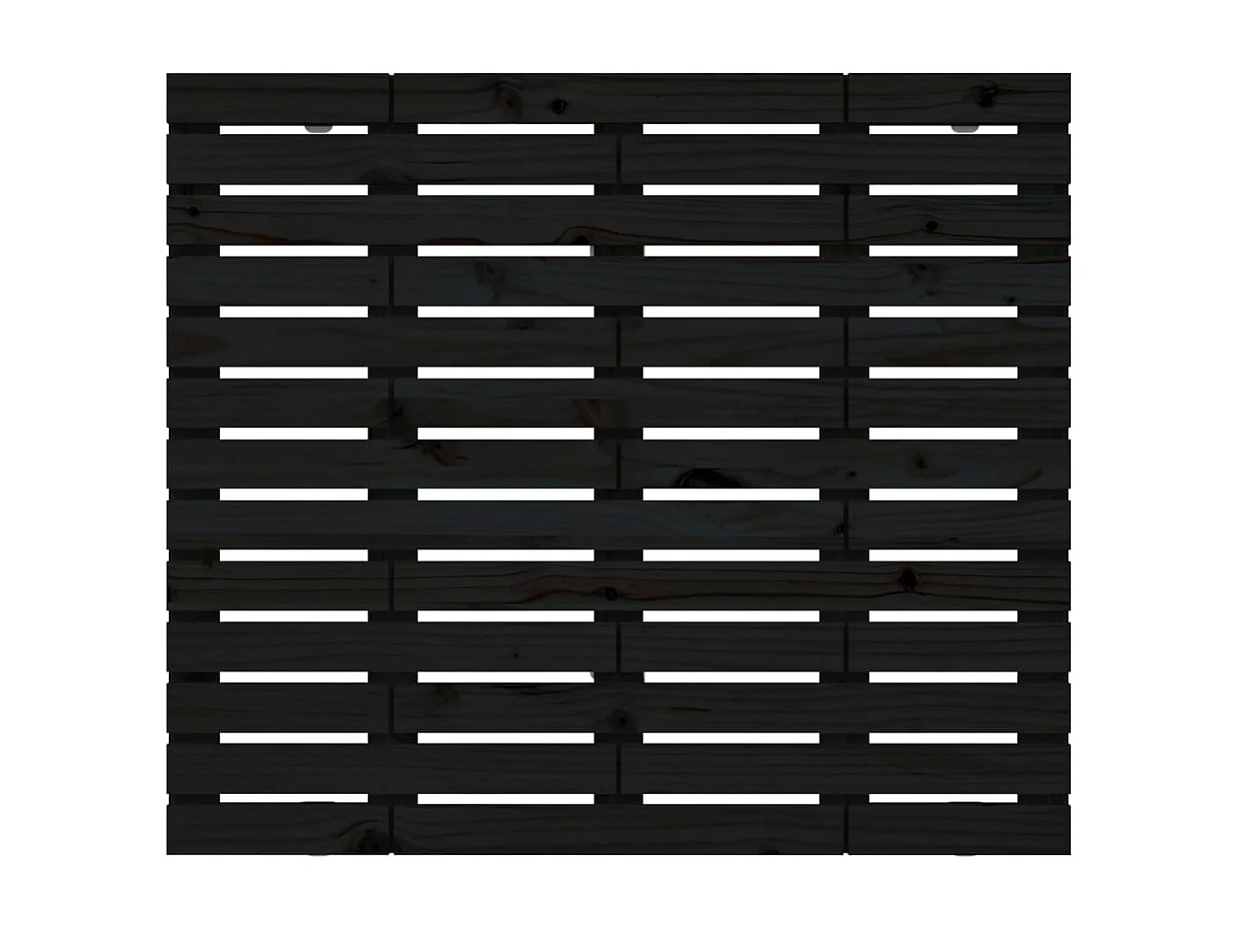 Cabecero cama | Cabezal de cama | Mueble de cabecero de pared madera maciza pino negro 126x3x91,5 cm