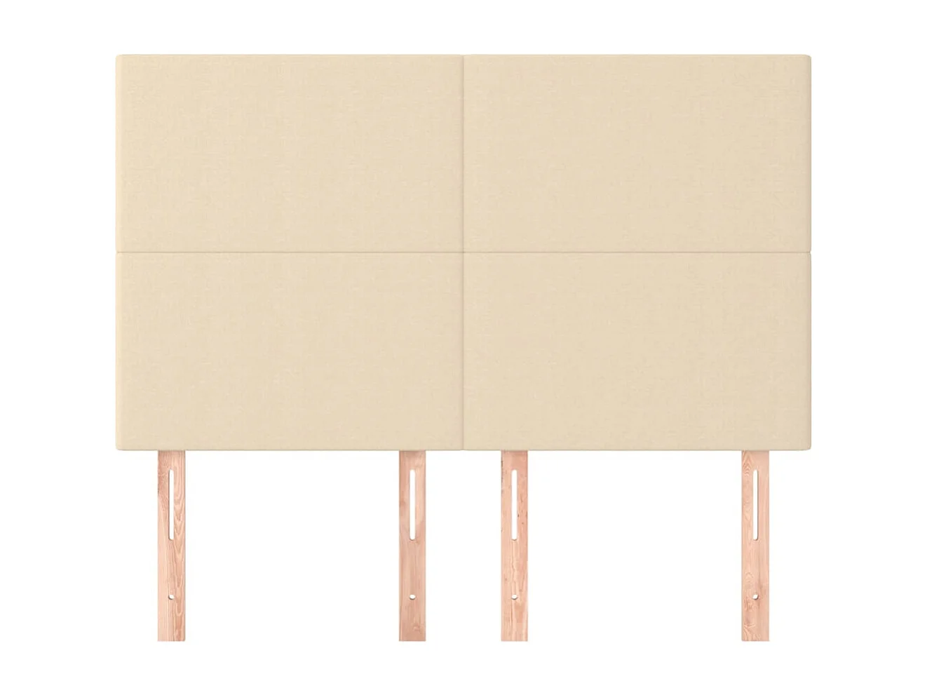 Cabeceros | Cabezal de cama | Mueble de cabecero 4 unidades tela color crema 72x5x78/88 cm