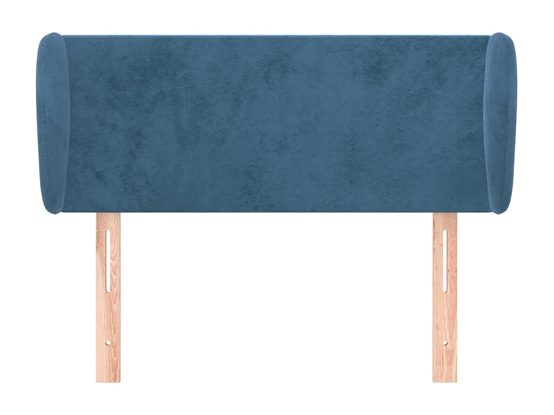 Mueble cabecero | Cabezal de cama | Cabecero de terciopelo azul oscuro 93x23x78/88 cm