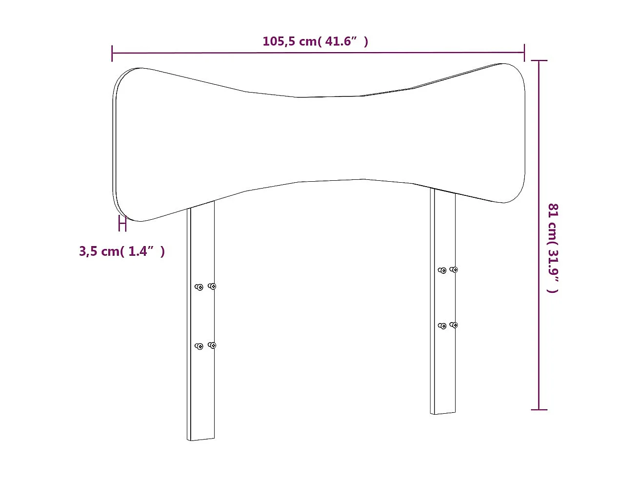 Tête de Lit | Panneau de tête pour lit Moderne cire marron 100 cm bois massif de pin