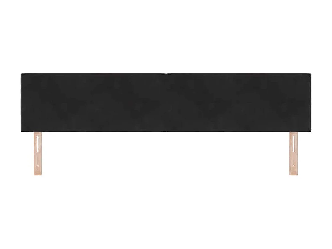 Tête de lit Montage mural | Panneau de tête pour lit Moderne  avec tête de lit Noir 200 cm Velours