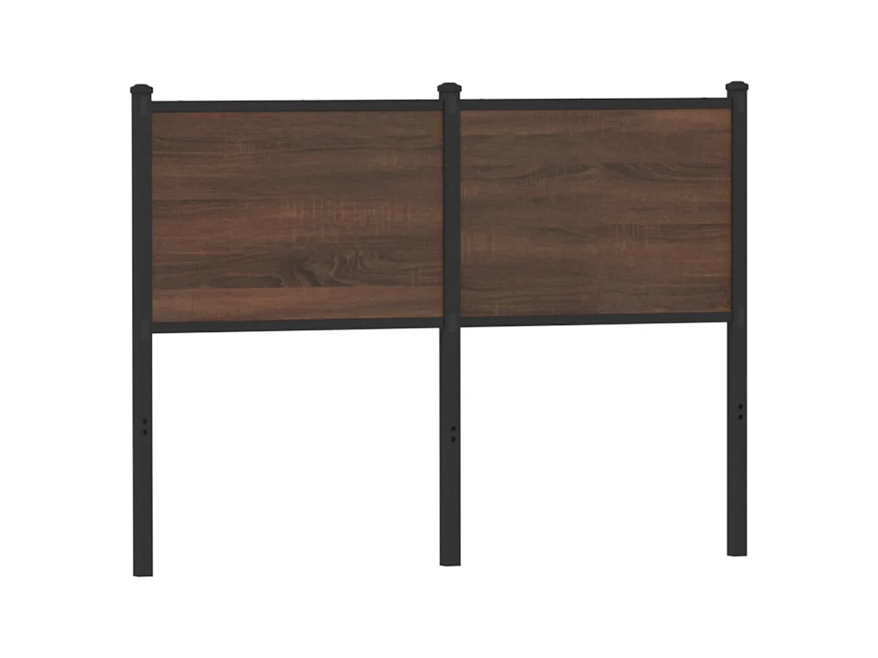 Tête de Lit | Panneau de tête pour lit Moderne chêne marron 120 cm bois d'ingénierie et acier