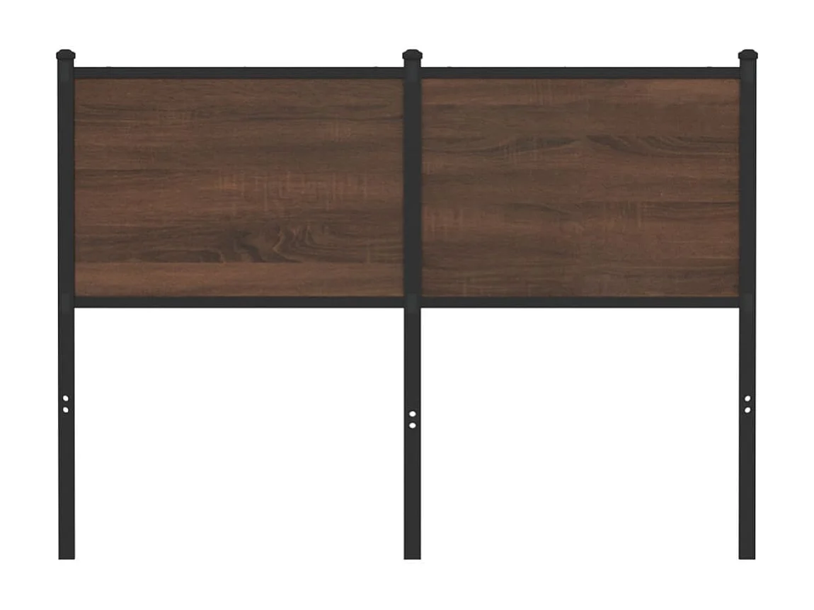 Tête de Lit | Panneau de tête pour lit Moderne chêne marron 120 cm bois d'ingénierie et acier