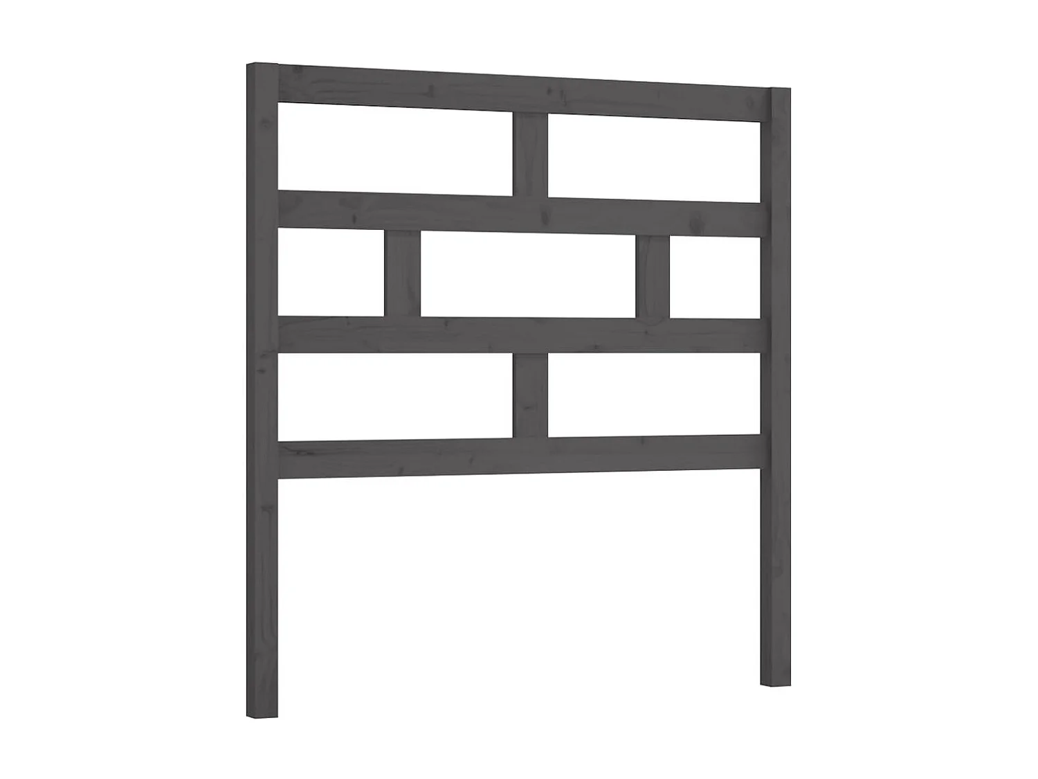 Hoofdbord | Hoofdeinde 96x4x100 cm massief grenenhout grijs
