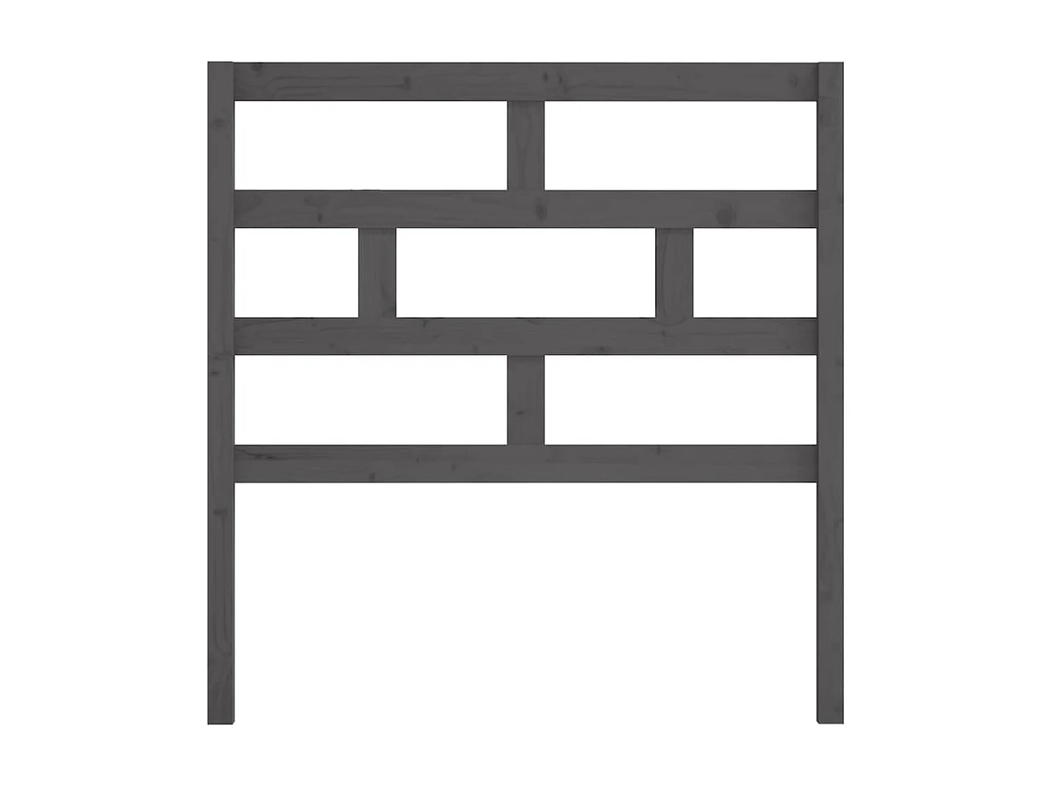 Hoofdbord | Hoofdeinde 96x4x100 cm massief grenenhout grijs