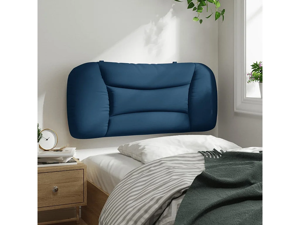 Hoofdbord | Hoofdbordkussen "Hvar" 80 cm stof blauw