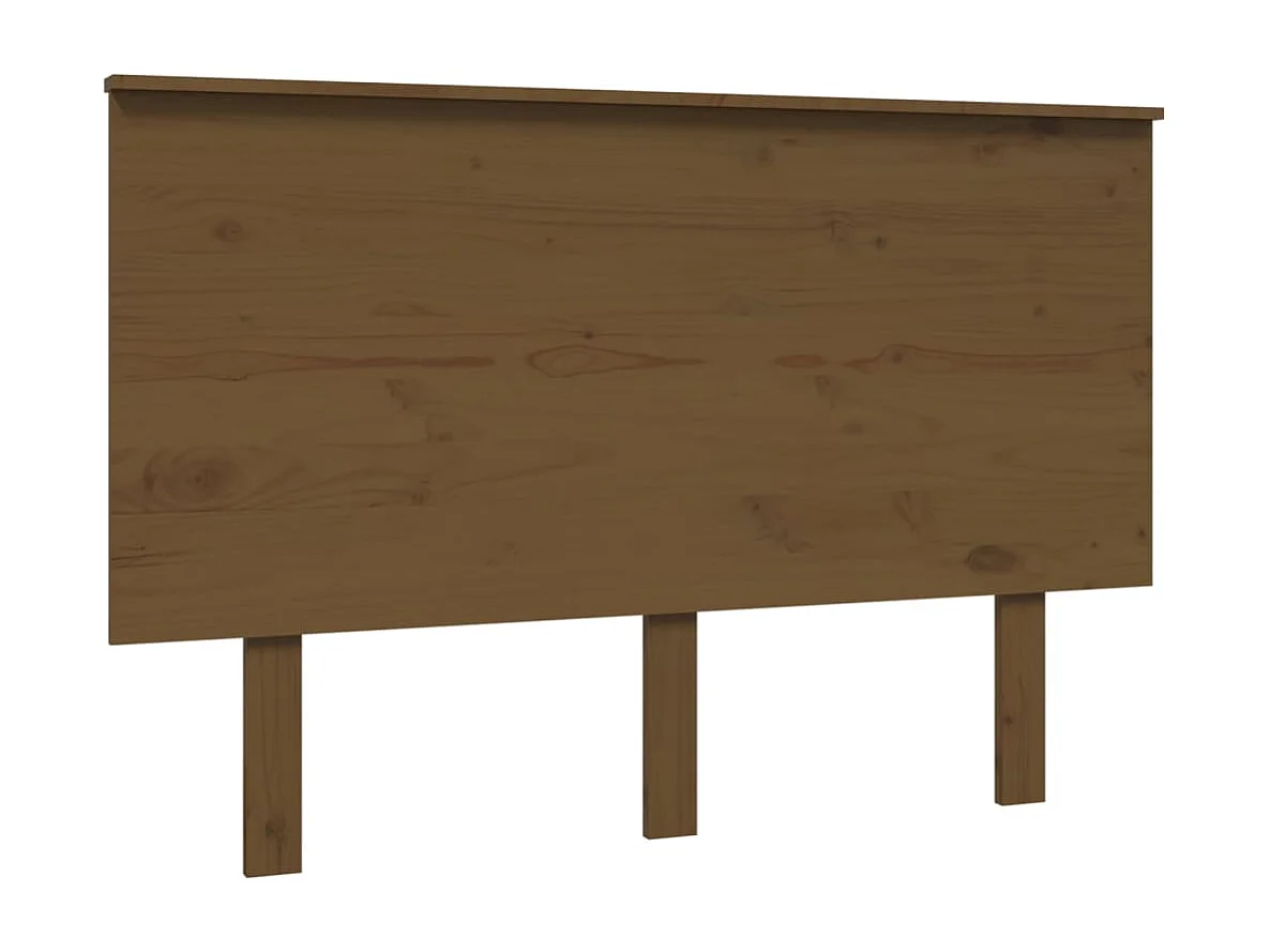 Tête de Lit | Panneau de tête pour lit Moderne Marron miel 124x6x82,5 cm Bois massif de pin