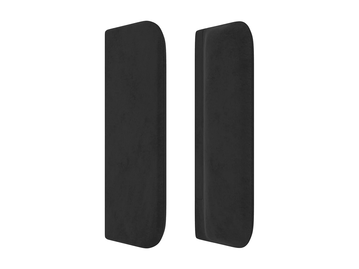 Mueble cabecero | Cabezal de cama | Cabecero de terciopelo negro 93x16x78/88 cm