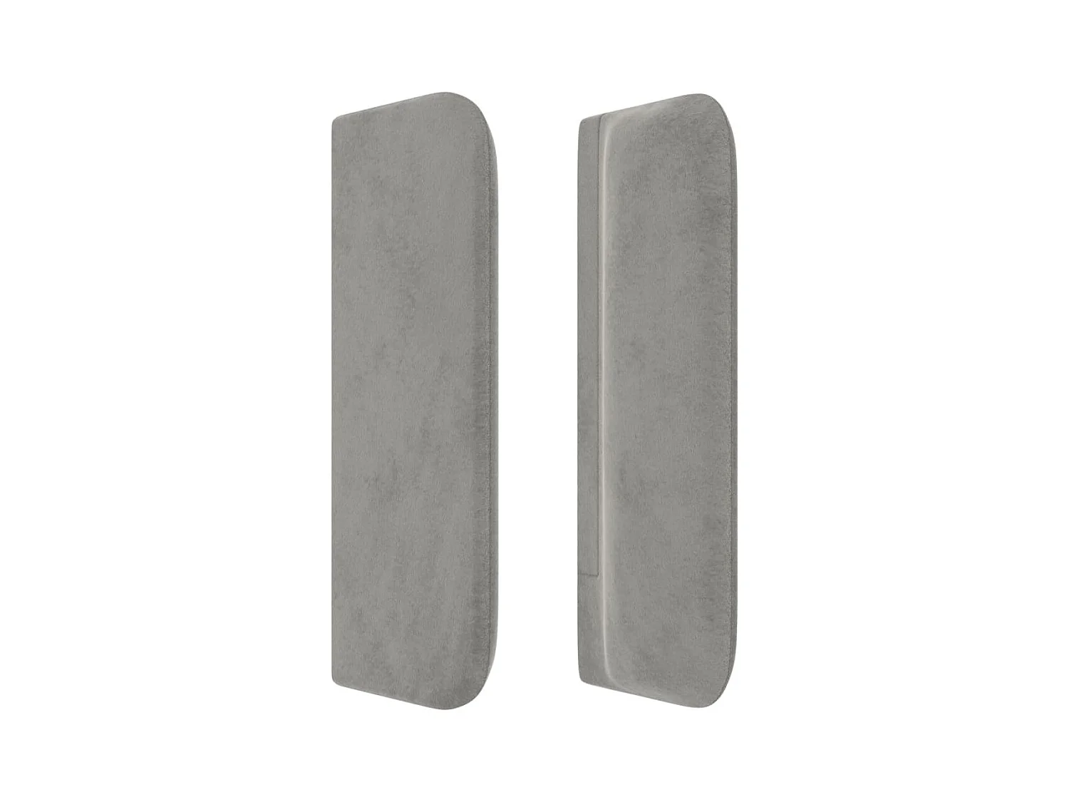 Mueble cabecero | Cabezal de cama | Cabecero de terciopelo gris claro 203x16x78/88 cm