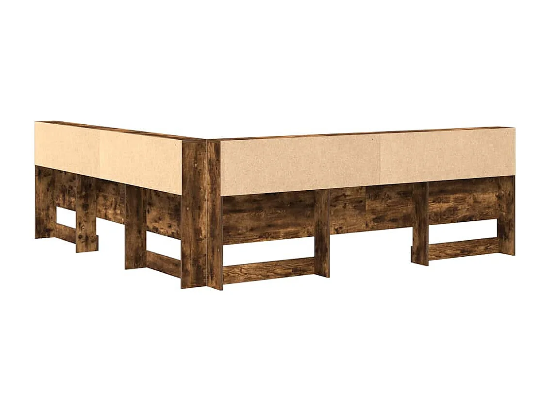 Tête de Lit de rangement | Panneau de tête pour lit Chêne fumé 200 cm Bois d'ingénierie