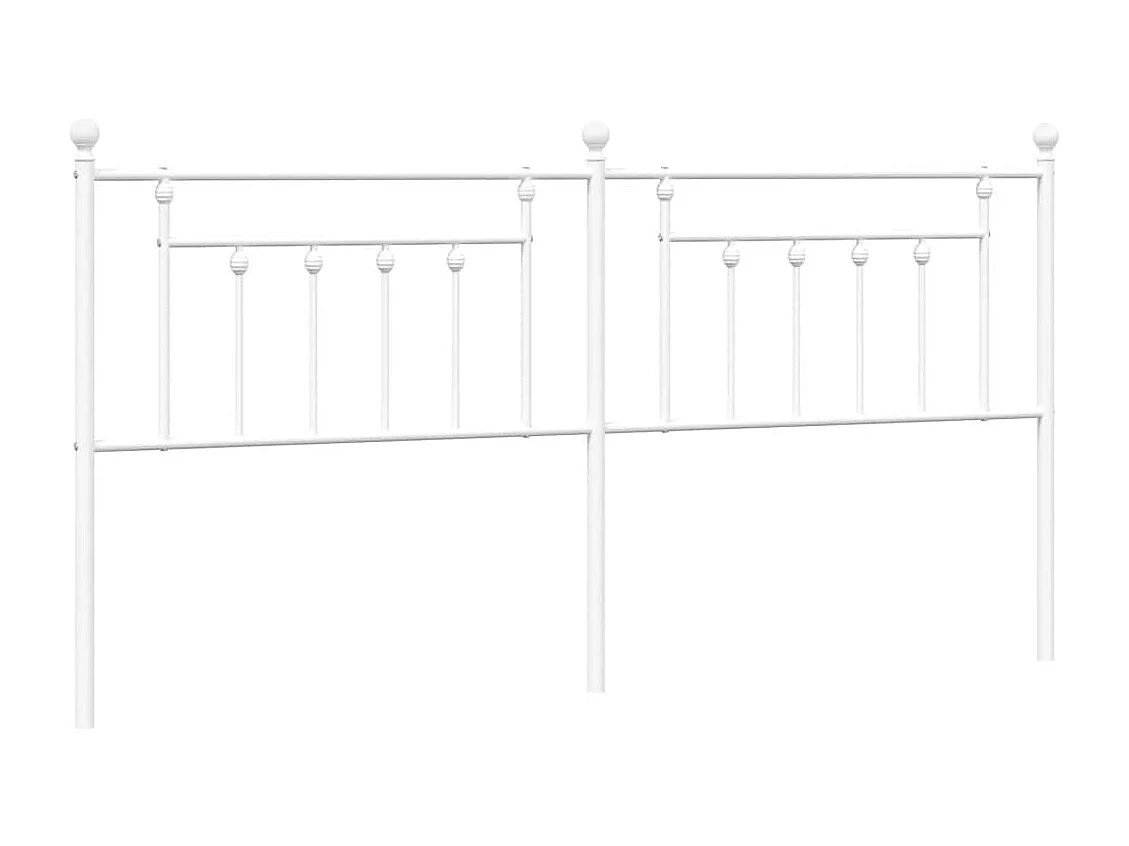 Mueble cabecero | Cabezal de cama | Cabecero de metal blanco 193 cm