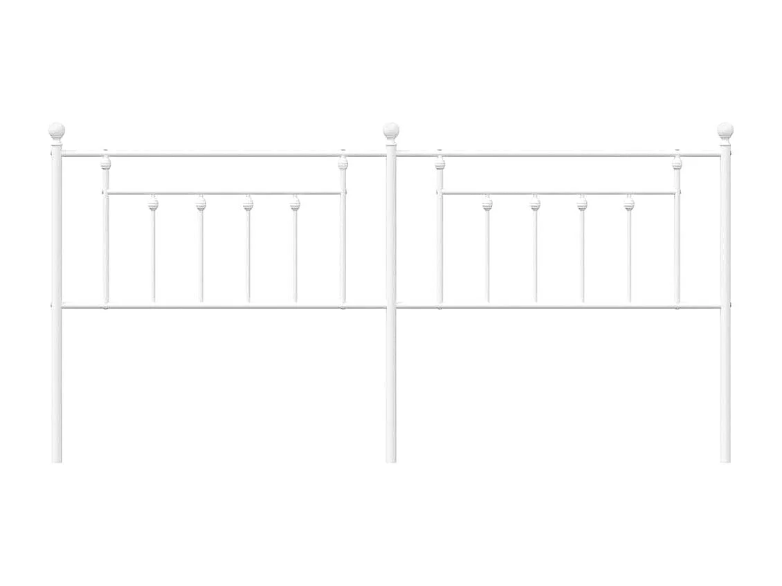 Mueble cabecero | Cabezal de cama | Cabecero de metal blanco 193 cm