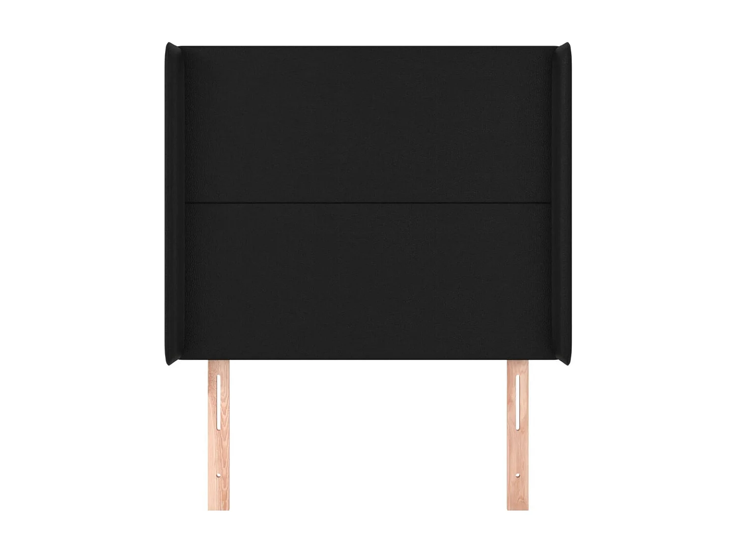 Tête de Lit | Panneau de tête pour lit Moderne avec oreilles Noir 83x16x118/128 cm Similicuir