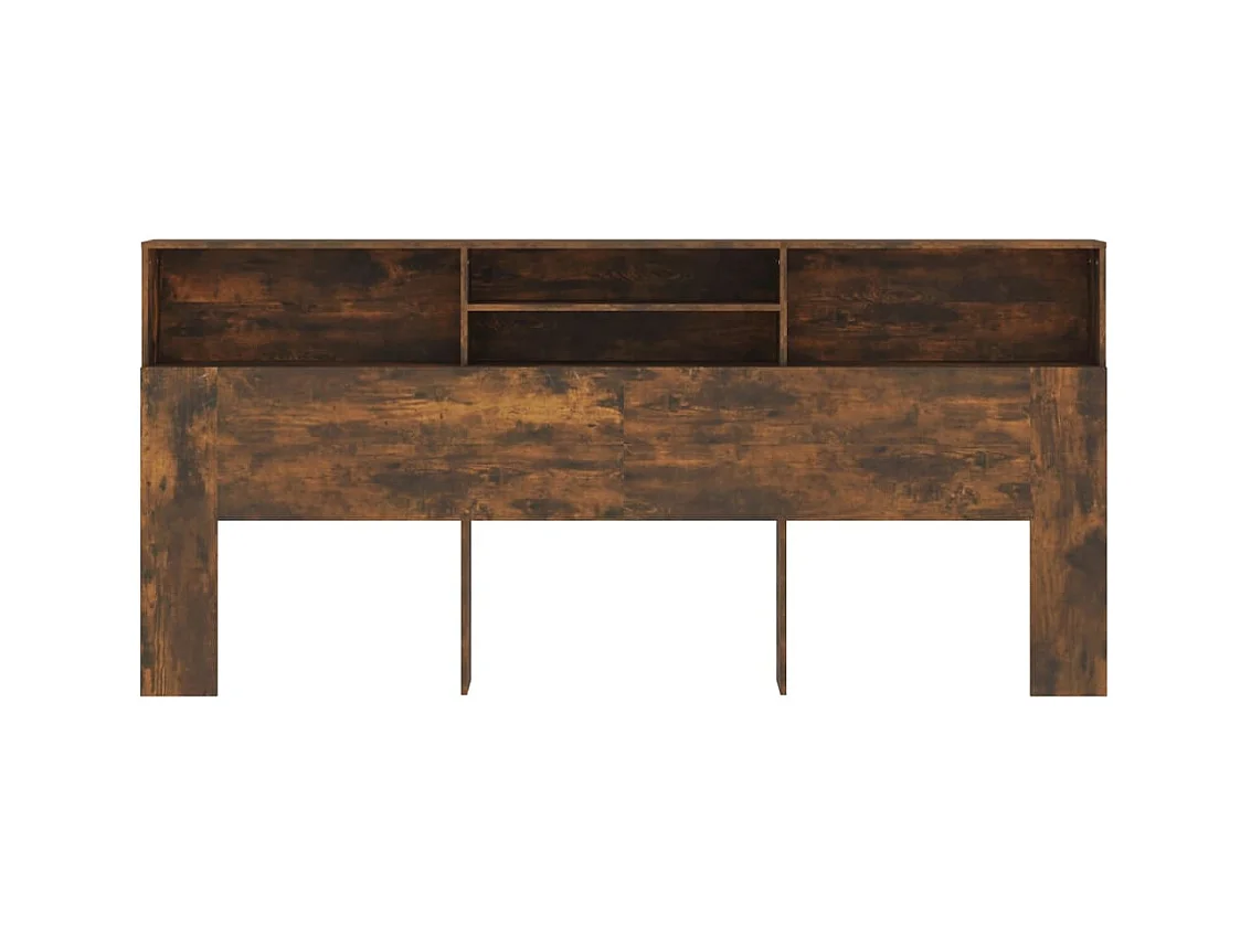 Armario cabecero | Cabecero con almacenamiento roble ahumado 220x19x103,5 cm