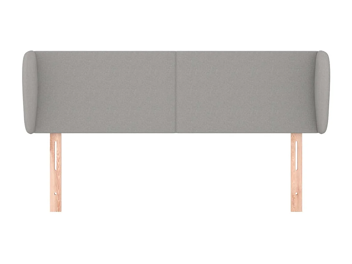 Mueble cabecero | Cabezal de cama | Cabecero de tela gris claro 147x23x78/88 cm
