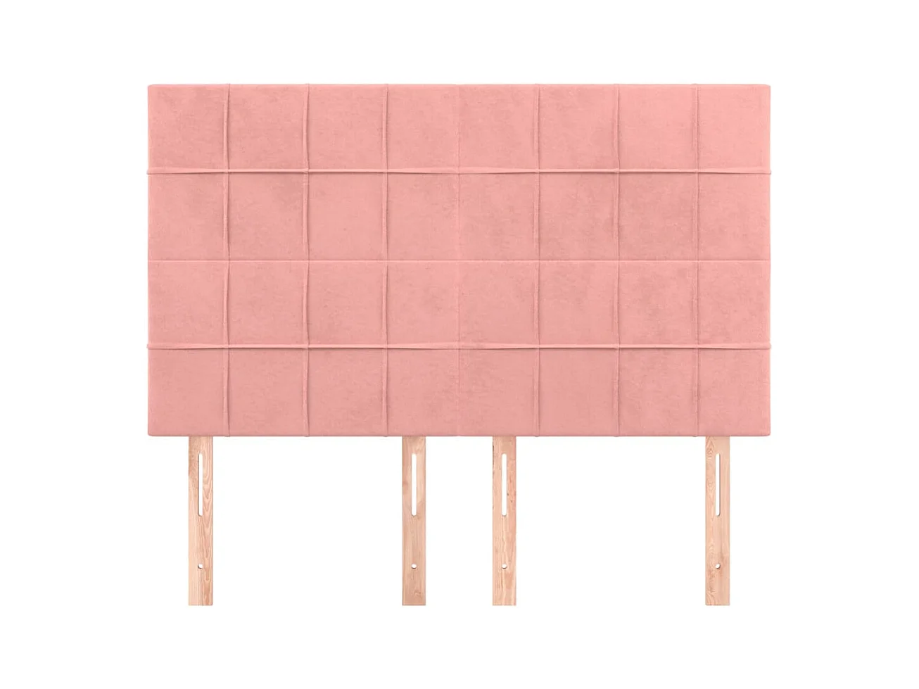 Cabeceros | Cabezal de cama | Mueble de cabecero 4 unidades terciopelo rosa 72x5x78/88 cm