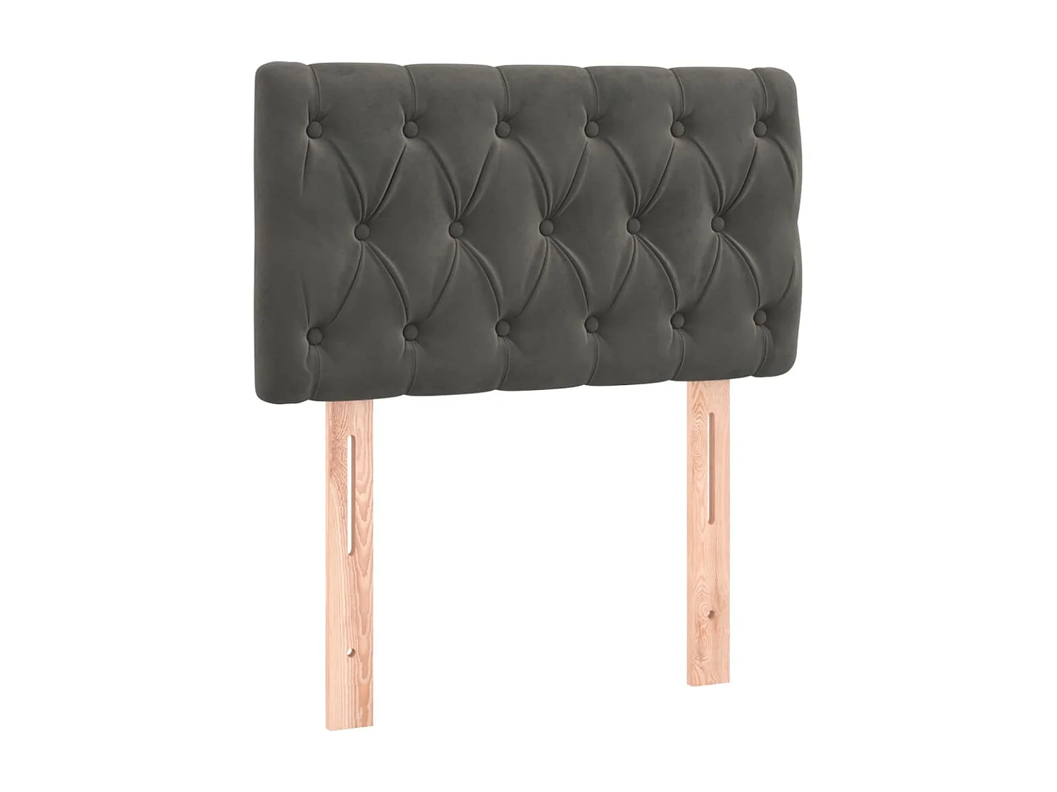 Hoofdbord | Hoofdeinde LED 80x7x78/88 cm fluweel donkergrijs