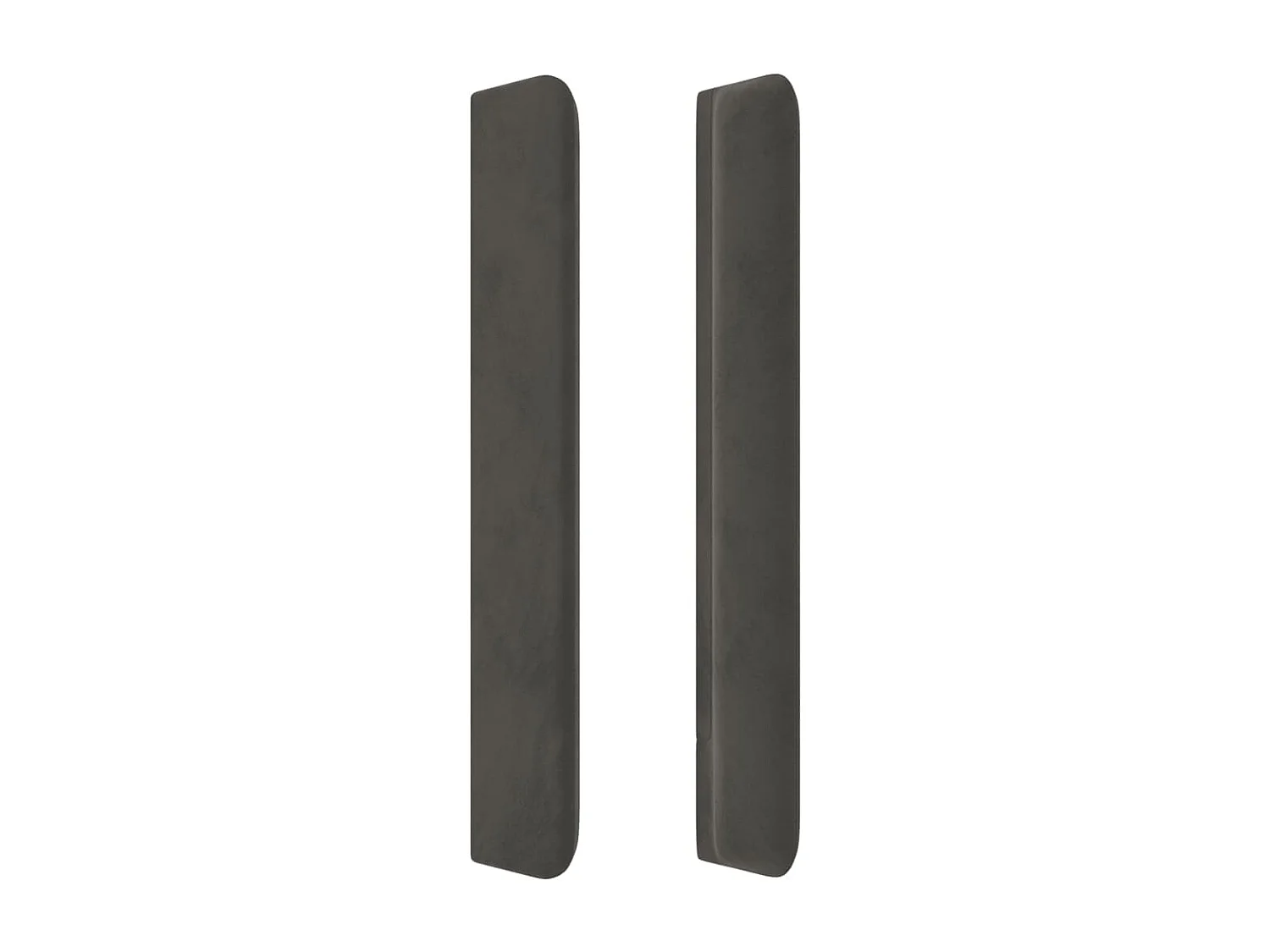 Tête de Lit | Panneau de tête pour lit Moderne avec oreilles Gris foncé 147x16x118/128 cm Velours