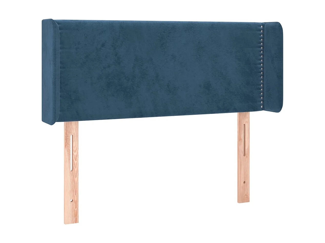 Mueble cabecero | Cabezal de cama | Cabecero de terciopelo azul oscuro 103x16x78/88 cm
