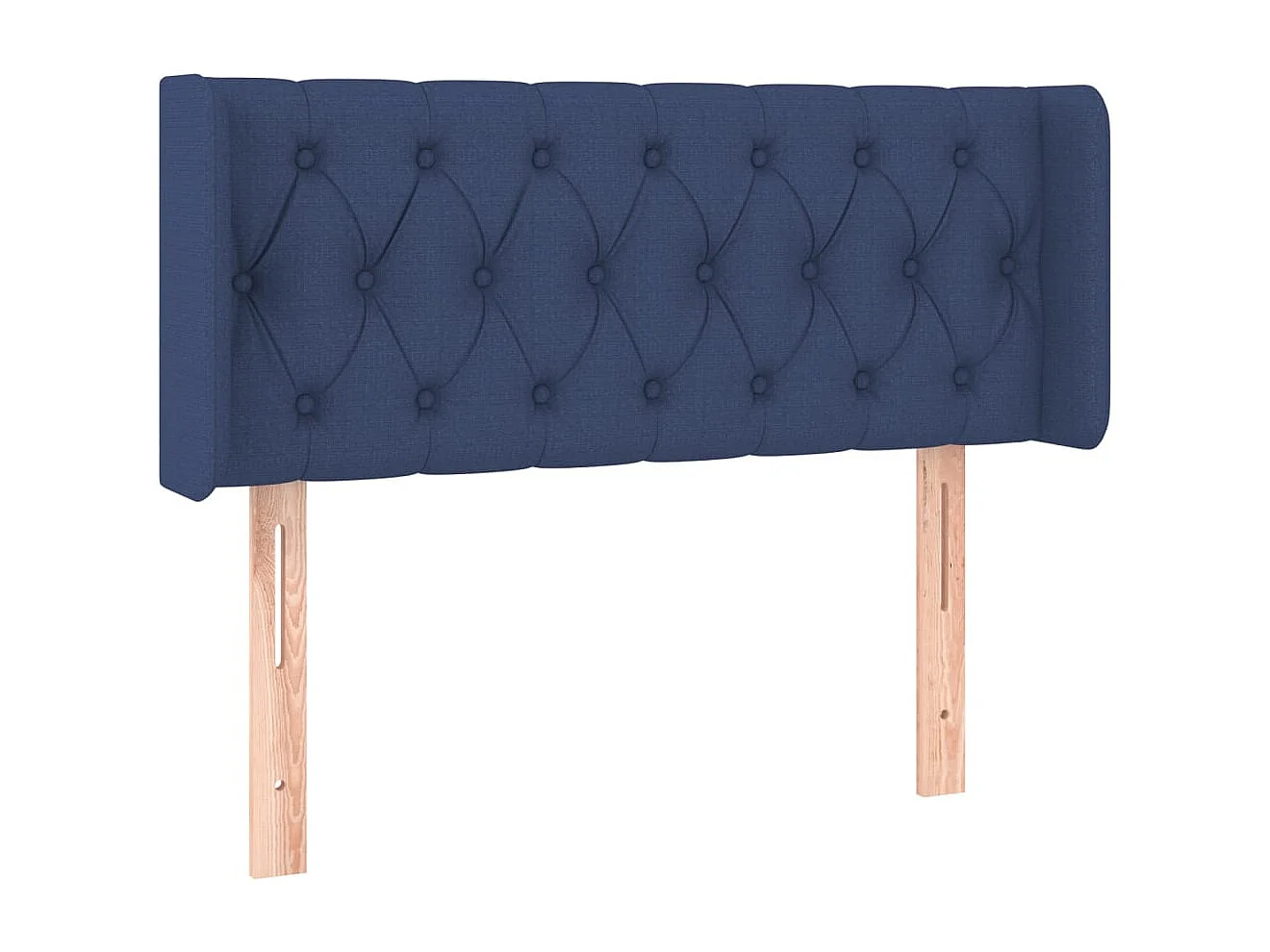 Mueble cabecero | Cabezal de cama | Cabecero de tela azul 103x16x78/88 cm