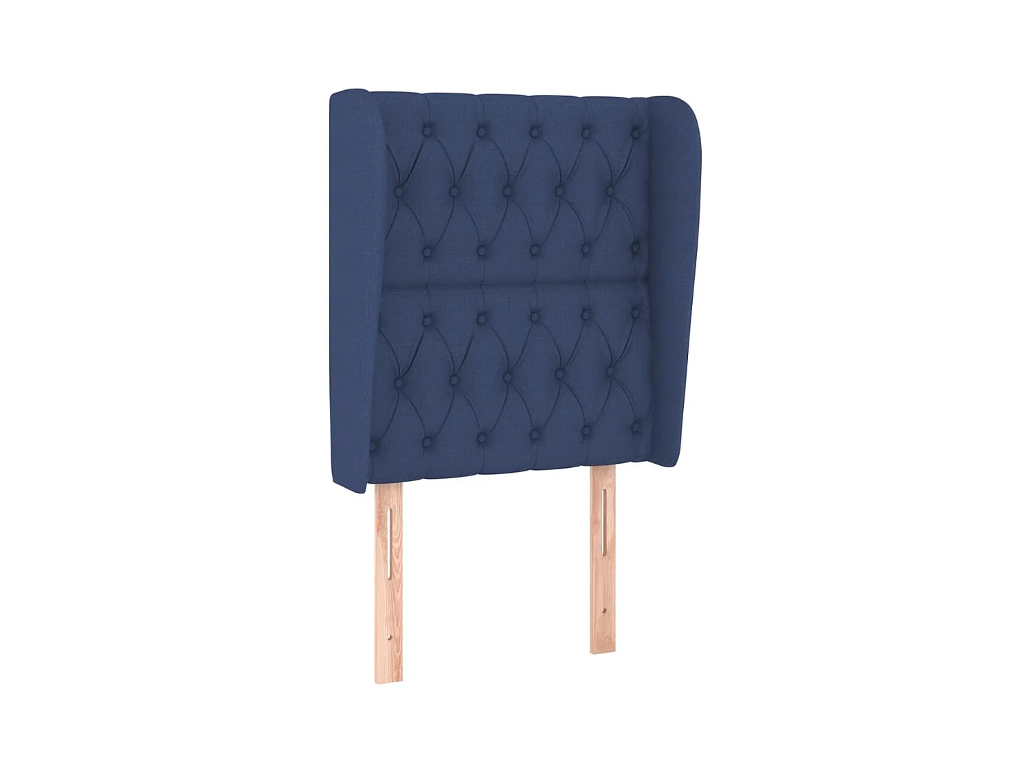 Tête de Lit | Panneau de tête pour lit Moderne avec oreilles Bleu 83x23x118/128 cm Tissu