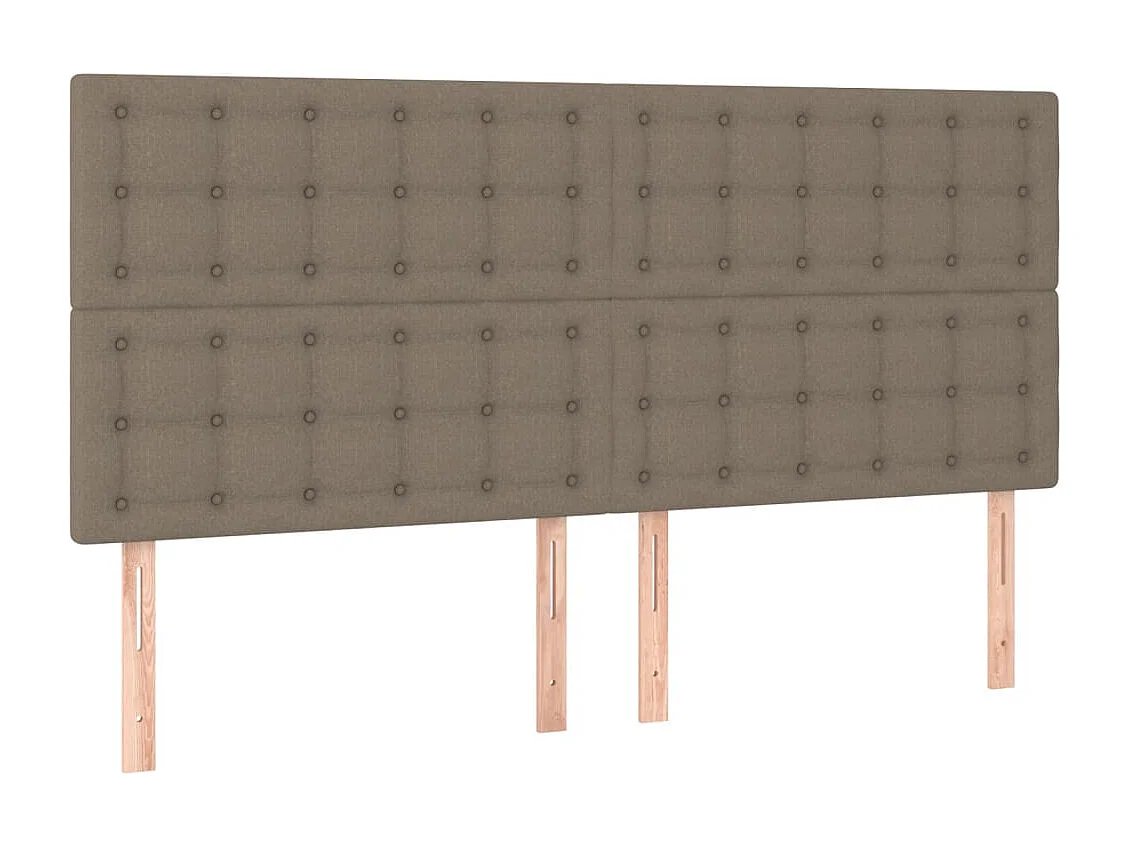 Hoofdbord | Hoofdeinde LED 180x5x118/128 cm stof taupe