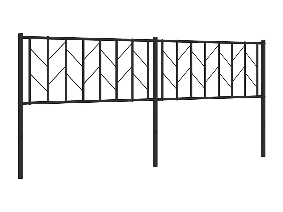 Mueble cabecero | Cabezal de cama | Cabecero de metal negro 193 cm