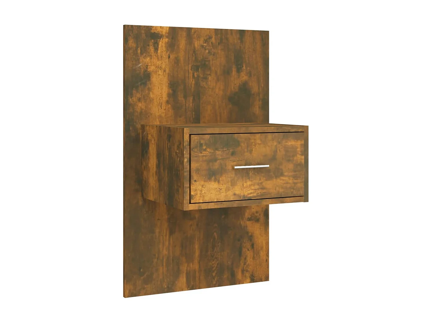 Cabecero de Cama | Cabezal de cama | Mueble de cabecero con mesitas madera contrachapada roble ahumado