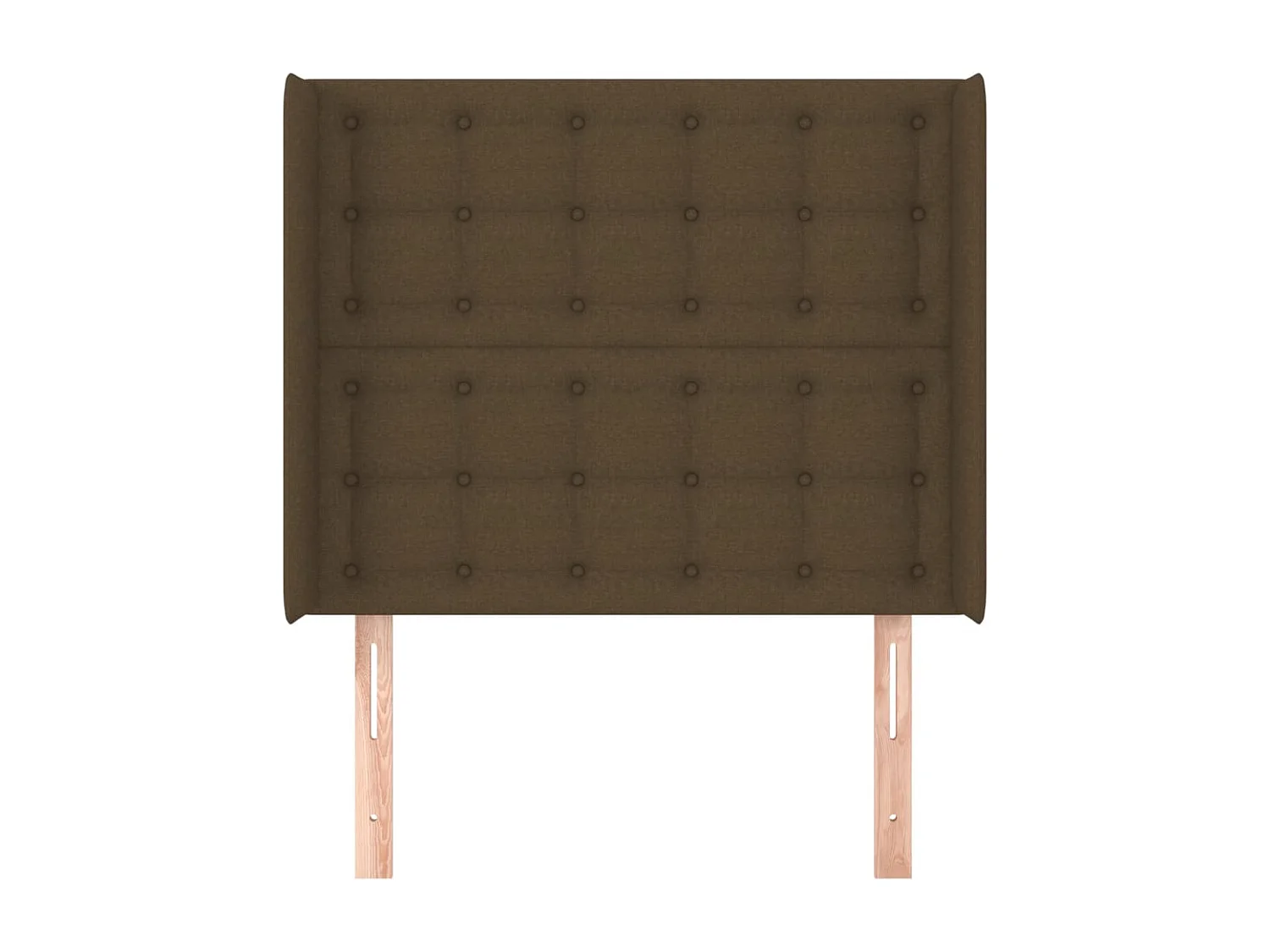 Tête de Lit | Panneau de tête pour lit Moderne avec oreilles Marron foncé 83x16x118/128 cm Tissu