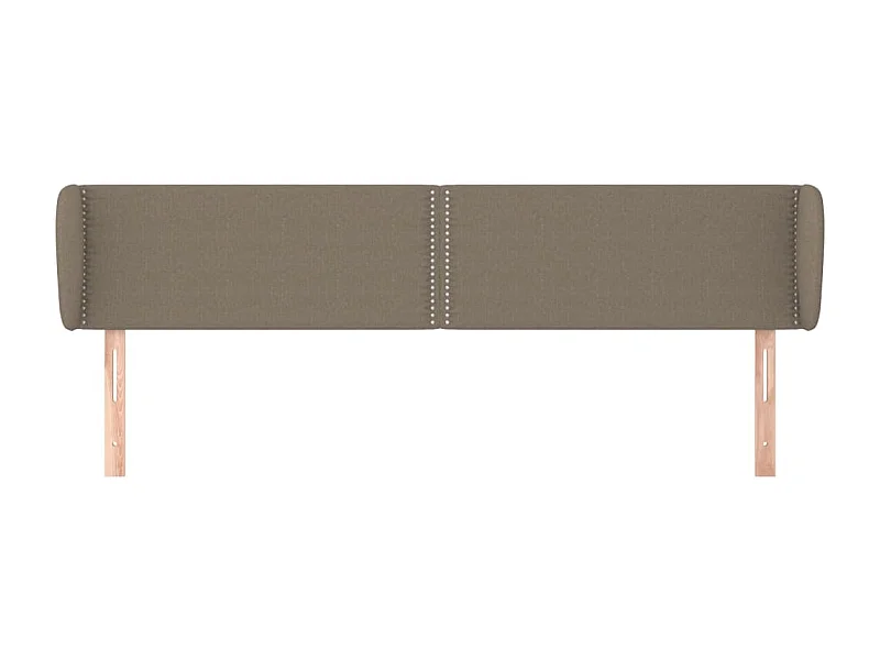 Mueble cabecero | Cabezal de cama | Cabecero de tela gris taupe 203x23x78/88 cm