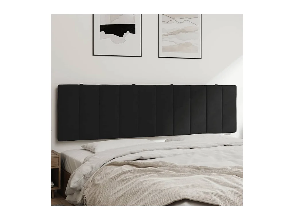 Tête de lit | Coussin de tête de lit | Tête de lit décoratif noir 180 cm velours