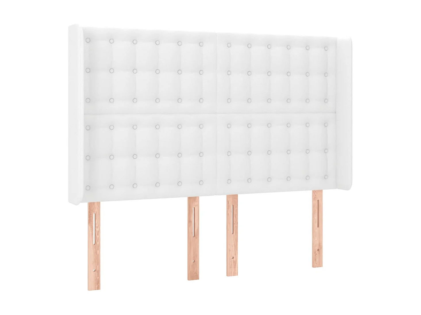 Hoofdbord | Hoofdeinde LED 147x16x118/128 cm kunstleer wit