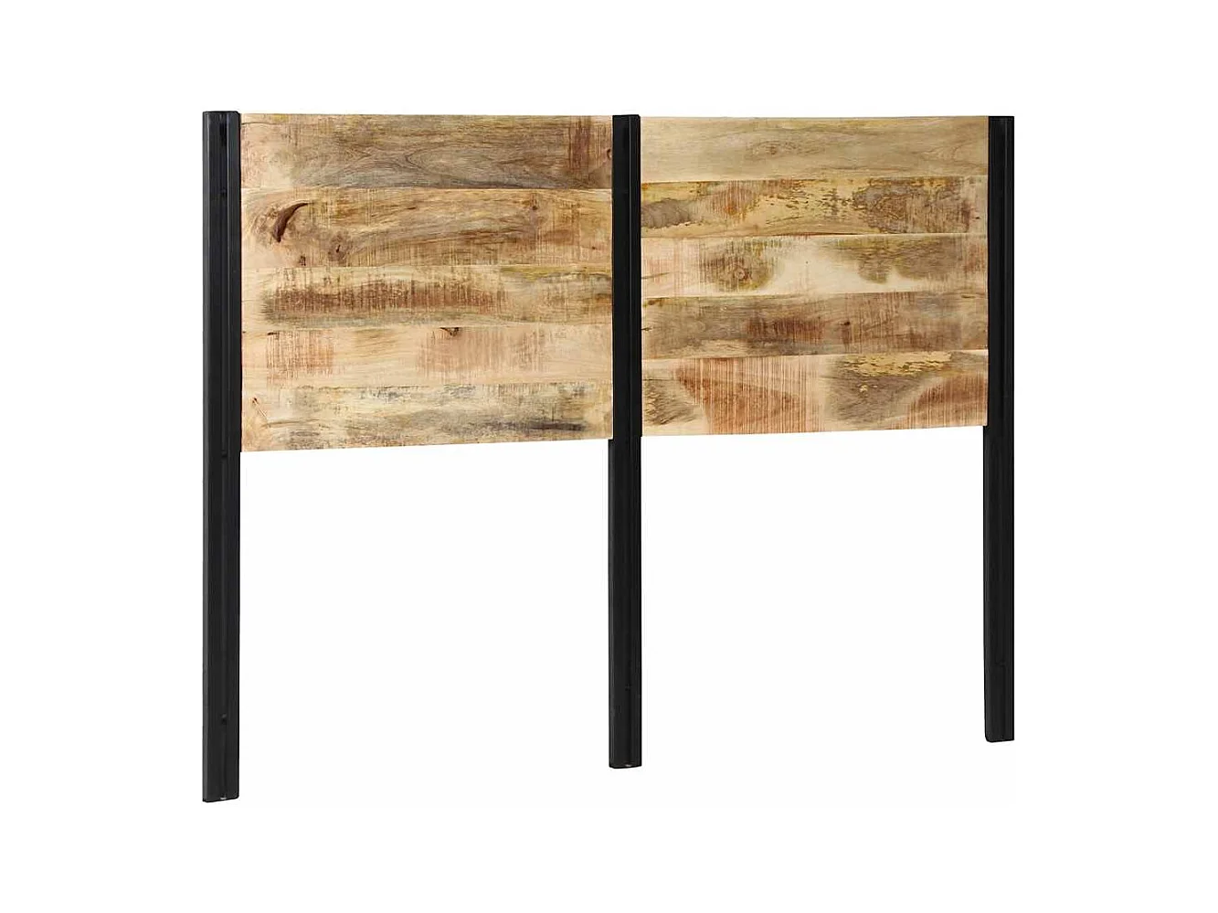 Mueble cabecero | Cabecero | Cabezal de cama 140 cm Madera Maciza Mango y Hierro