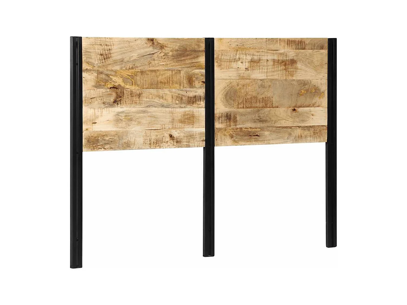 Mueble cabecero | Cabecero | Cabezal de cama 140 cm Madera Maciza Mango y Hierro