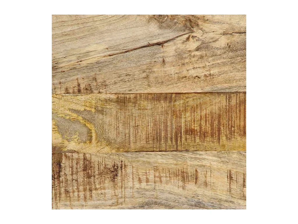 Mueble cabecero | Cabecero | Cabezal de cama 140 cm Madera Maciza Mango y Hierro